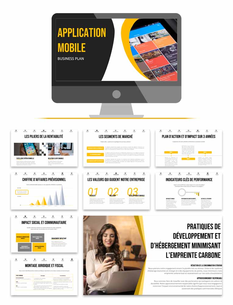 exemple business plan application mobile